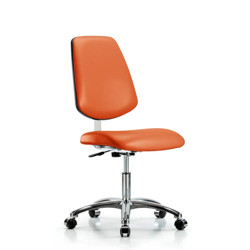 Blue Ridge Ergonomics MSC40217 Task Chair: Vinyl, Orange Kist