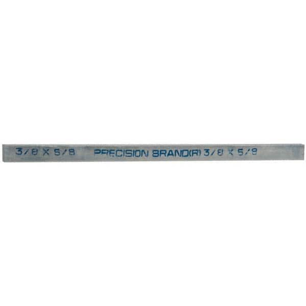 Precision Brand 15475 Key Stock: 5/8" High, 3/8" Wide, 12" Long, Low Carbon Steel, Zinc-Plated