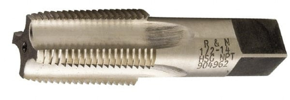 Reiff & Nestor 46292 Standard Pipe Tap: 1 - 11-1/2, NPTF, Regular, 5 Flutes, High Speed Steel, Nitride Finish