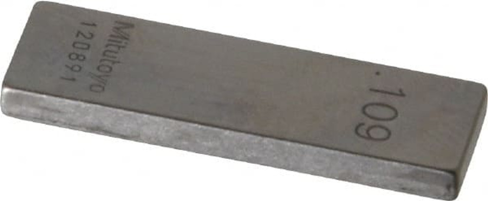 Mitutoyo 611149-531 Rectangle Steel Gage Block: 0.109", Grade 0