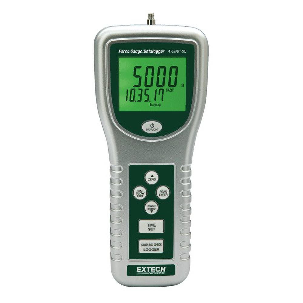 Extech 475040 Digital Force Gage: 176 oz Capacity, 0.05 oz Resolution