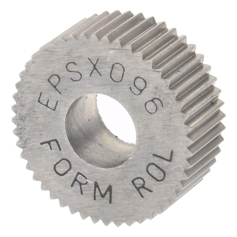 MSC EPSX096 Standard Knurl Wheel: 1/2" Dia, 80 ° Tooth Angle, Straight, Cobalt