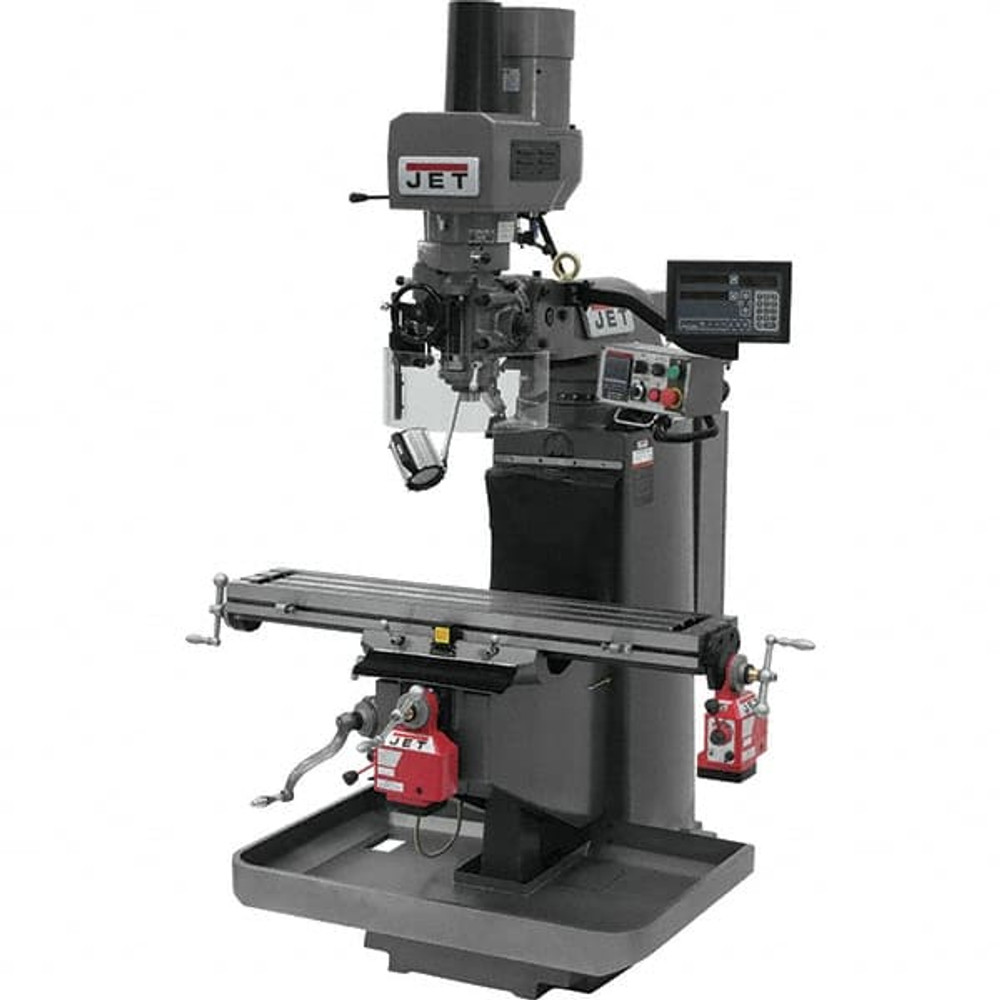 Jet 690548 Knee Milling Machine: 3 hp, Electronic Variable Speed Control, 3 Phase