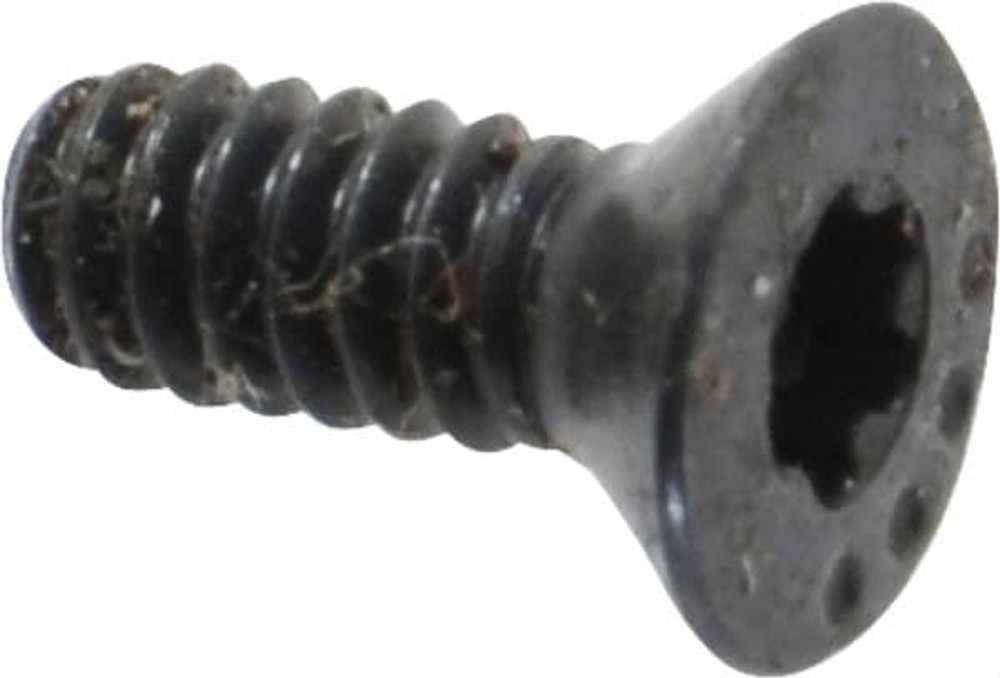 Camcar 34440 Flat Socket Cap Screw: #6-32 x 3/8" Long, Alloy Steel, Black Oxide Finish