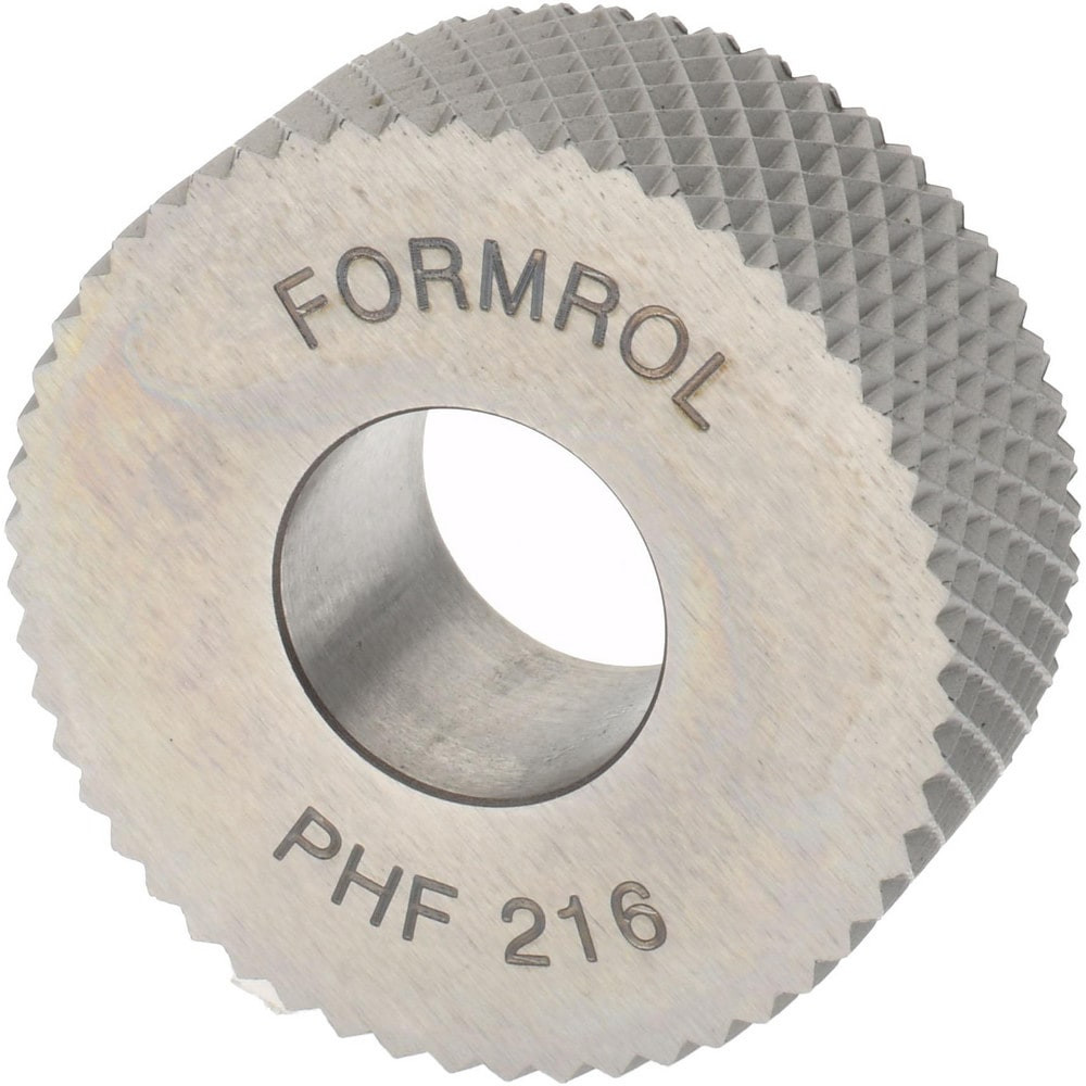 MSC PHF-216 Standard Knurl Wheel: 1-1/4" Dia, 90 ° Tooth Angle, 16 TPI, Diamond, High Speed Steel