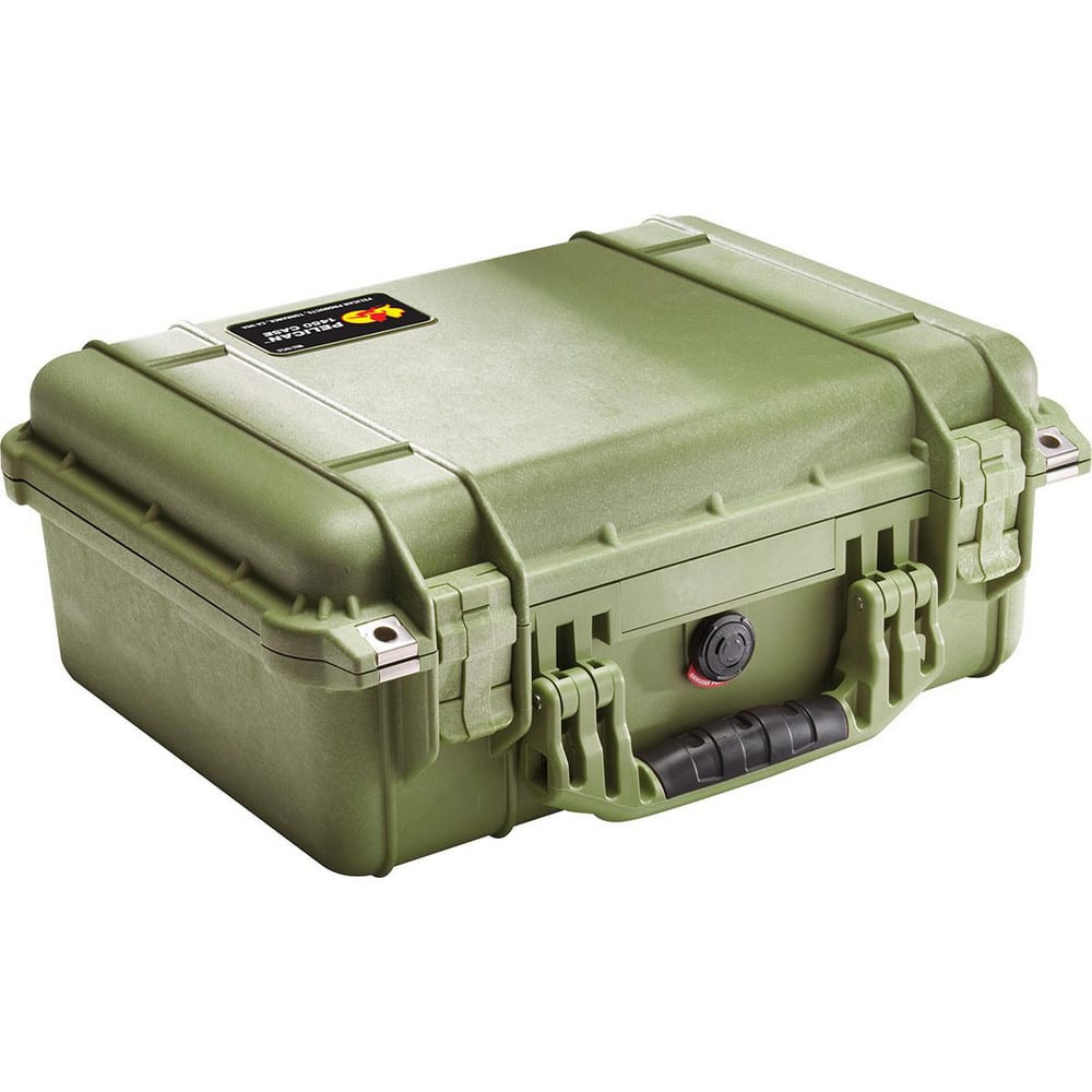 Pelican Products, Inc. 1450-000-130 Clamshell Hard Case: Layered Foam, 13" Wide, 6.82" Deep, 6-53/64" High