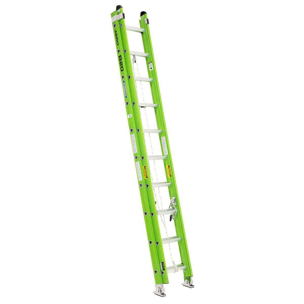 Werner B7120-2 Extension Ladders; Type: Extension Ladder; Material: Fiberglass; Working Length: 17 Feet; Load Capacity (Lb.): 375; Extended Ladder Height: 20; Step Material: Aluminum; Step Ladder Height: 16.25; Overall Depth: 6 in; Number Of Steps: 2