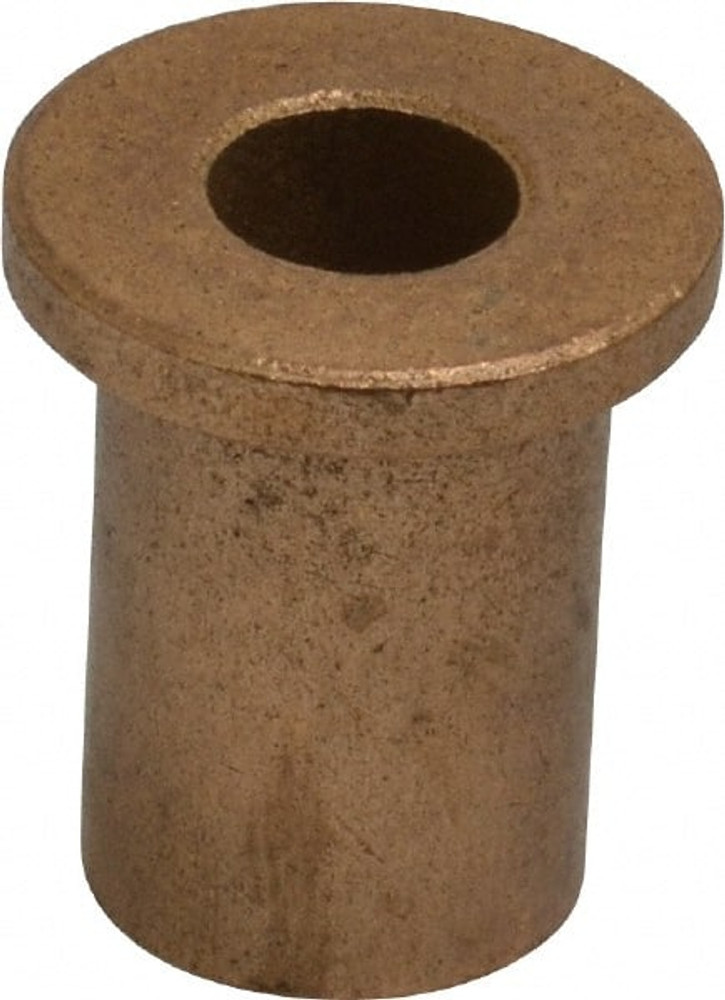 Boston Gear 69199 Flanged Sleeve Bearing: 3/8" ID, 5/8" OD, 1" OAL, Oil Impregnated Bronze