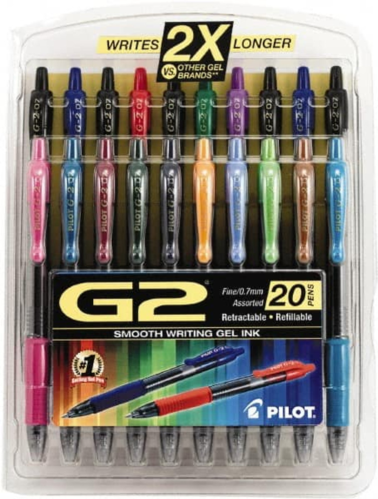 Pilot PIL31294 Roller Ball Pen: Conical Tip, Assorted Ink