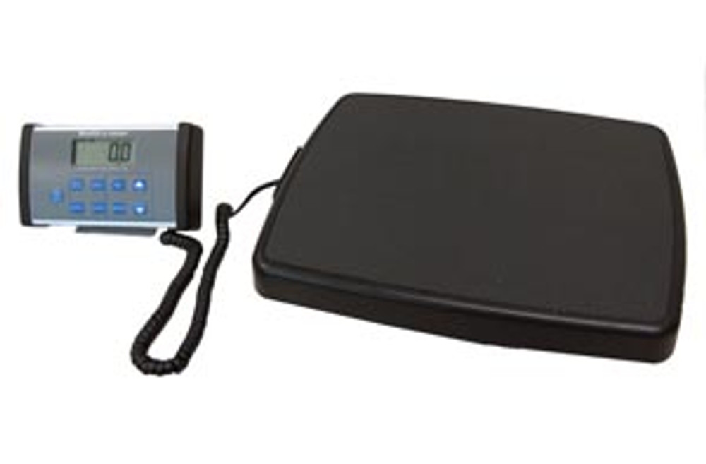 Pelstar LLC/Health o meter Professional Scales  498KL Digital Scale, Remote Display, Stand-On, Capacity: 660 lb/300 kg, Resolution: 0.2 lb/0.1kg, Platform Dimension: 13¾" W x 16½" D x 2 3/8" H , (6) AA Batteries (included) or 120V Adapter (not includ