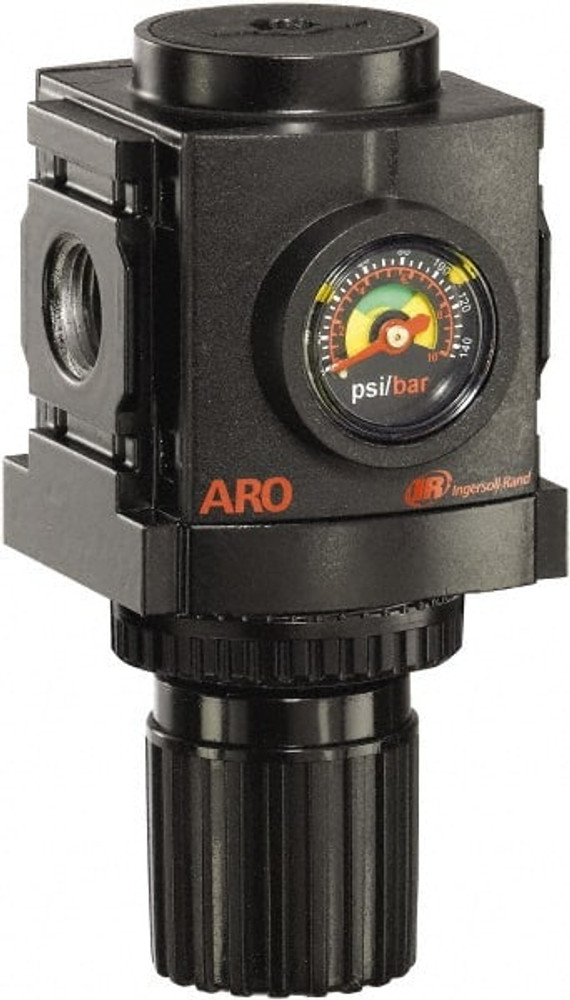 ARO/Ingersoll-Rand R37221-600 Compressed Air Regulator: 1/4" NPT, 250 Max psi, Compact