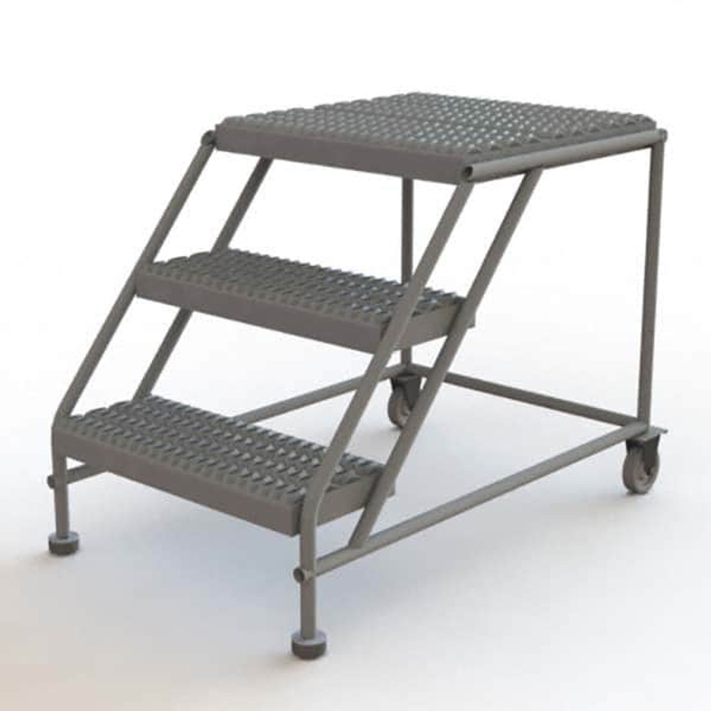 TRI-ARC WLWP032424 Steel Rolling Ladder: 3 Step