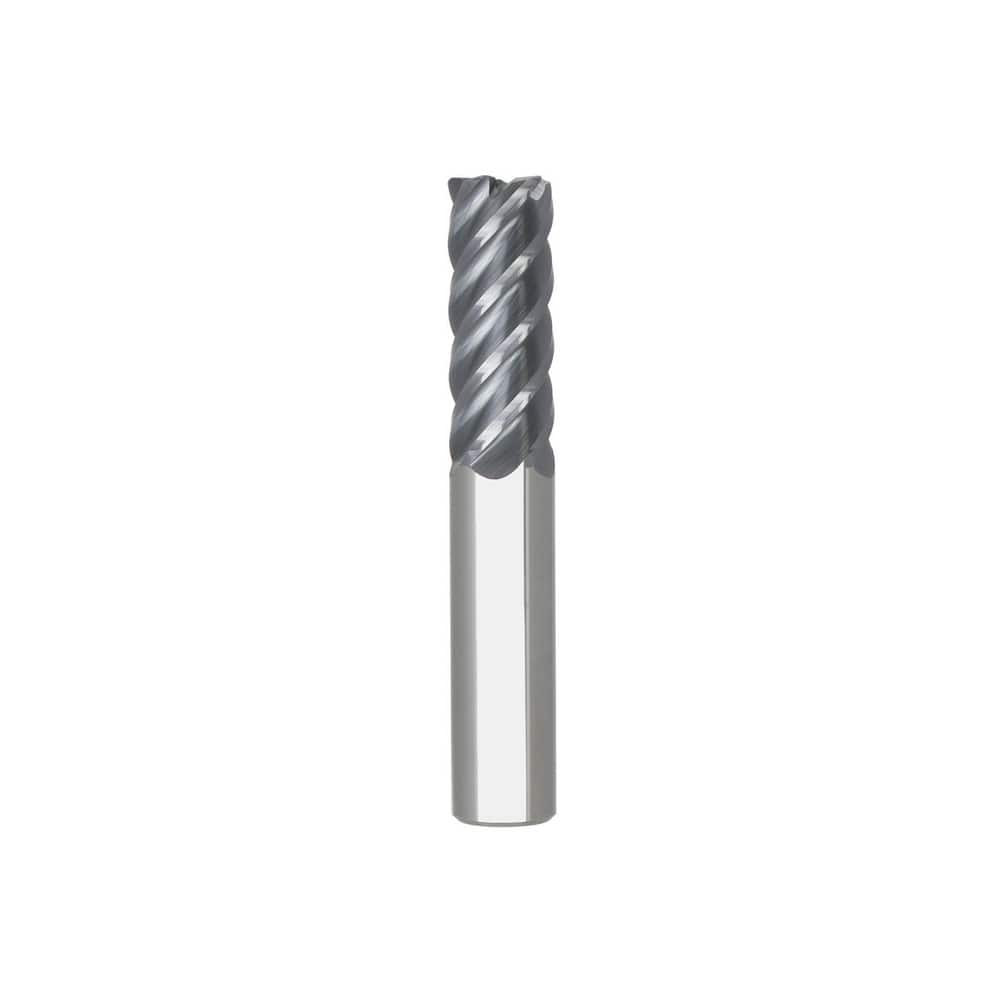 Niagara Cutter 17007009 Corner Radius End Mill: 3/8" Dia, 1" LOC, 0.02" Radius, 5 Flutes, Solid Carbide