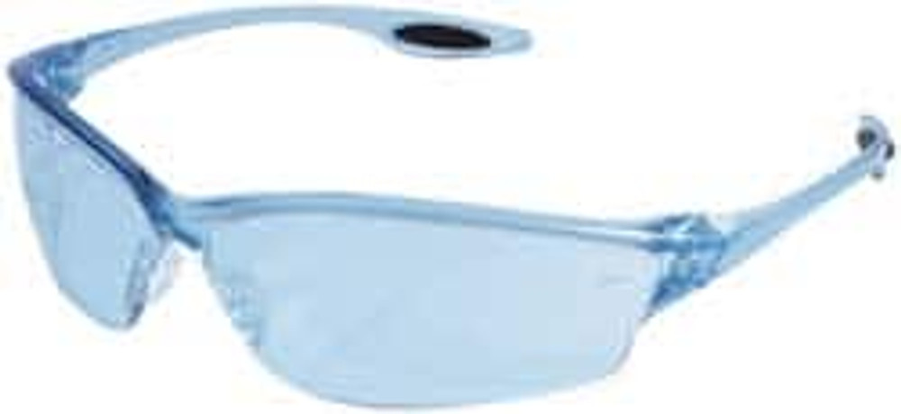 MCR Safety LW213 Safety Glass: Scratch-Resistant, Polycarbonate, Light Blue Lenses, Full-Framed, UV Protection