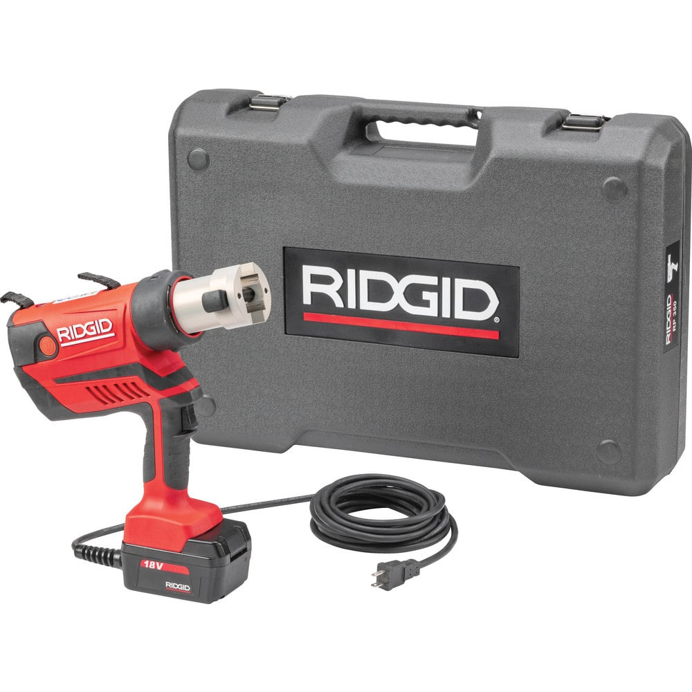 Ridgid 67078 Benders, Crimpers & Pressers; Type: Presser ; Maximum Pipe Capacity (Inch): 4 ; Overall Length (Inch): 11 ; Includes: RP 350 Press Tool; 120 Vac Adapter; Carrying Case ; For Use With: Viega Propress & Megapress Fittings ; Overall Depth (