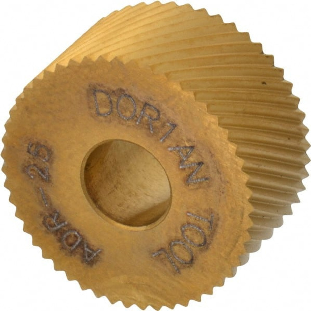 Dorian Tool 73310123644 Standard Knurl Wheel: 3/4" Dia, 90 ° Tooth Angle, 25 TPI, Diagonal, High Speed Steel