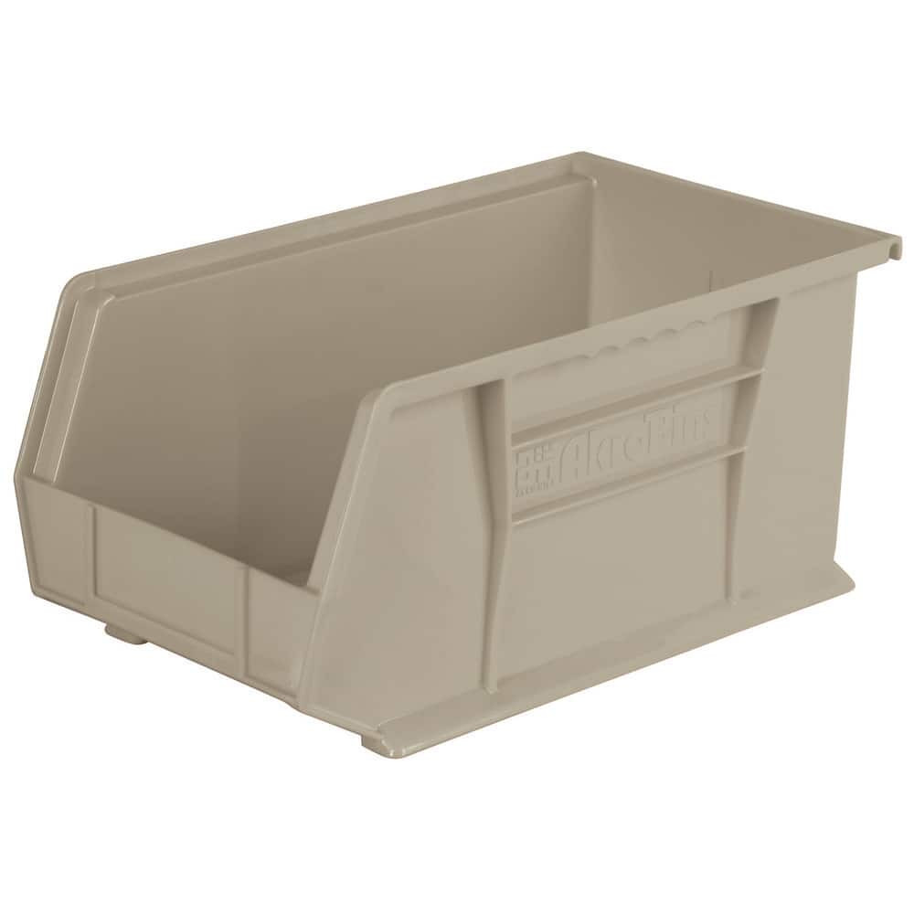 Akro-Mils 30240STONE Plastic Hopper Stacking Bin: Gray