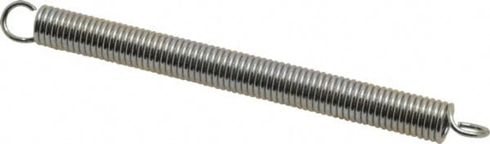 Gardner Spring 37059G Extension Spring: 3/8" OD, 17.5 lb Max Load, 7.13" Extended Length, 0.055" Wire Dia