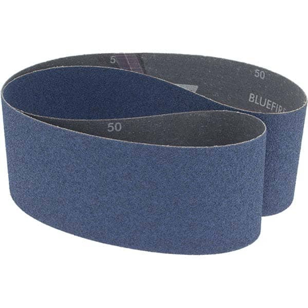 Norton 78072753072 Abrasive Belt: 4" Wide, 54" Long, 50 Grit, Zirconia Alumina