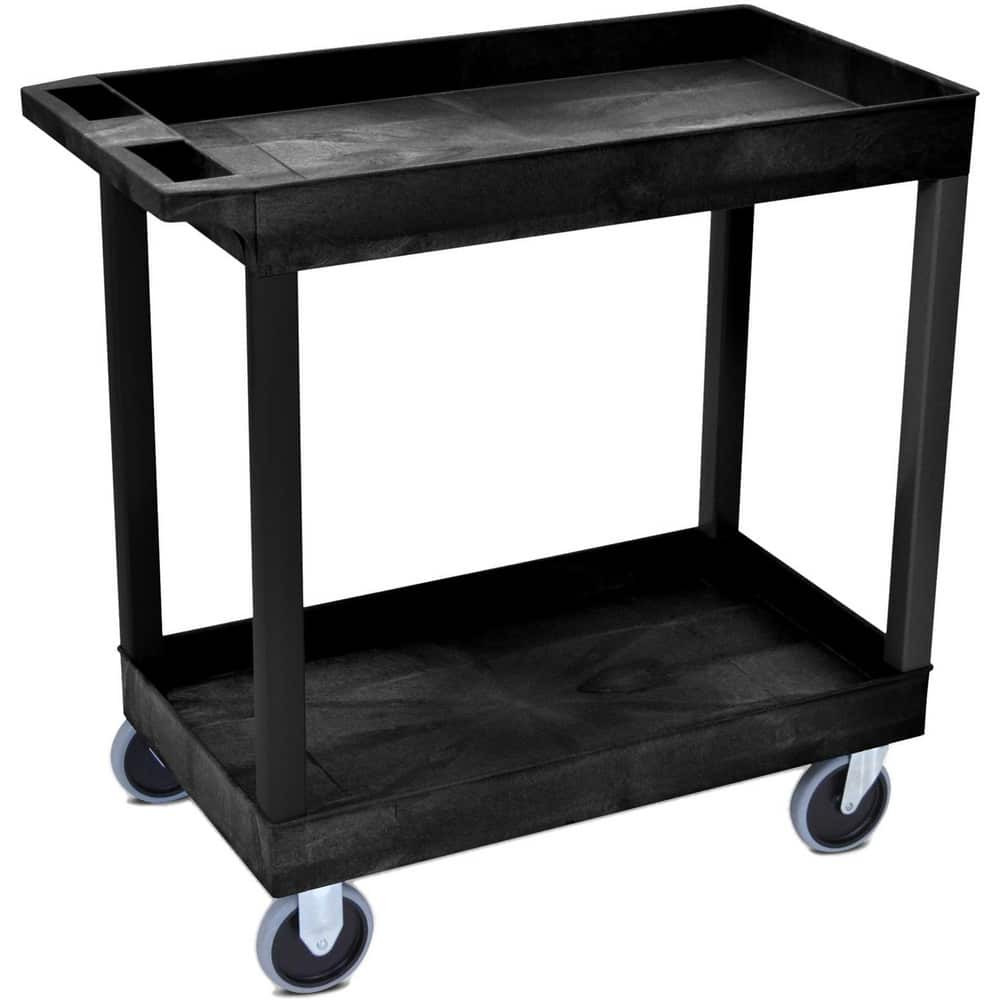 Luxor EC11-B Carts; Cart Type: Tub Cart ; Caster Type: 2 Swivel ; Brake Type: Wheel Brake ; Width (Inch): 35-1/4in ; Assembly: Assembly Required ; Wheel Diameter: 4in