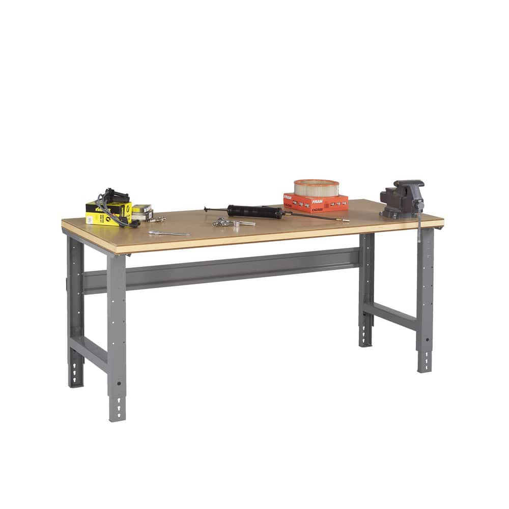 Tennsco WBA-1-3072C-MGY Stationary Adjustable Height Workbench: Medium Gray