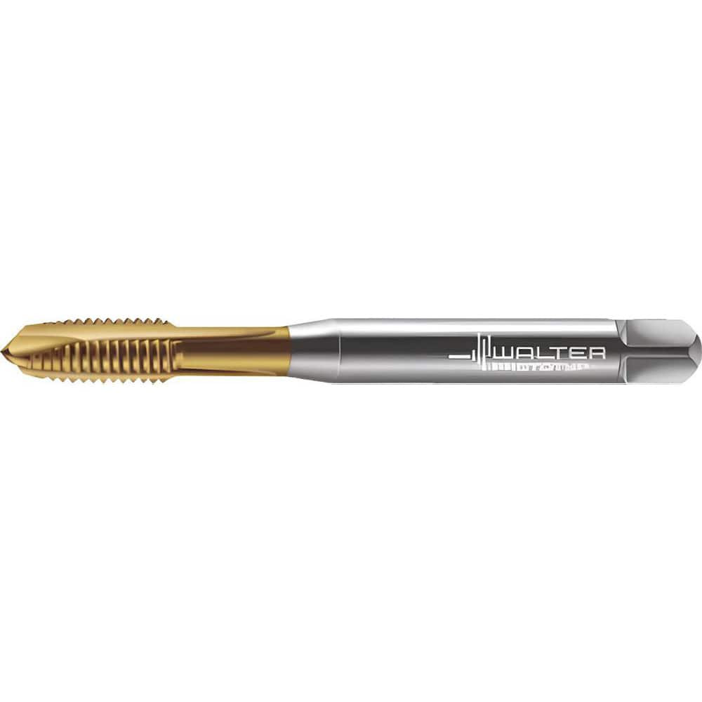 Walter-Prototyp 5200414 Spiral Point Tap: M10x1.5 Metric, 3 Flutes, Plug Chamfer, 6H Class of Fit, High-Speed Steel-E-PM, TiN Coated