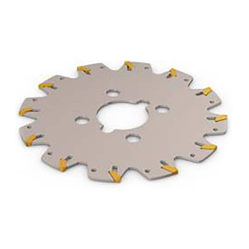 Seco 75014458 Indexable Slotting Cutter: 0.122" Cutting Width, 5" Cutter Dia, Arbor Hole Connection, 1.34" Max Depth of Cut, 1-1/4" Hole