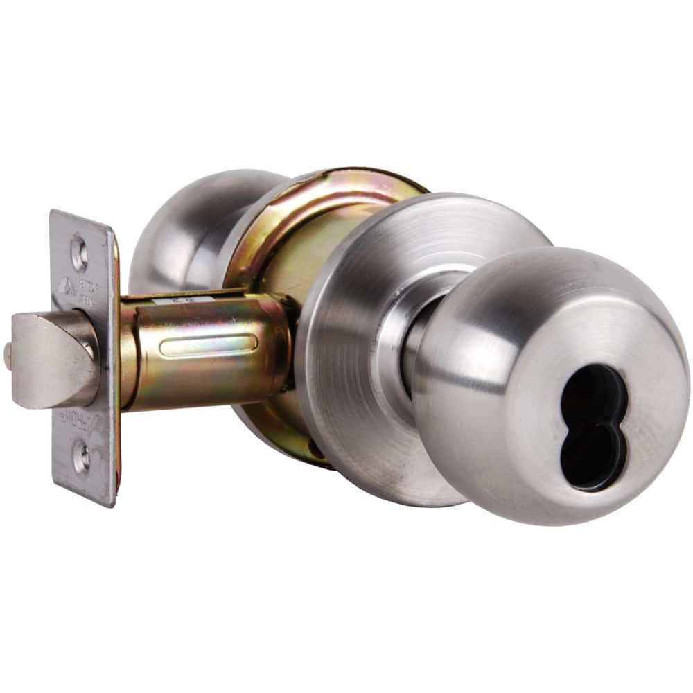 Arrow Lock RK17-BD-32D-IC Knob Locksets; Type: Classroom ; Key Type: Keyed Different ; Material: Metal ; Finish/Coating: Satin Stainless Steel ; Compatible Door Thickness: 1-3/8" to 1-3/4" ; Backset: 2.375