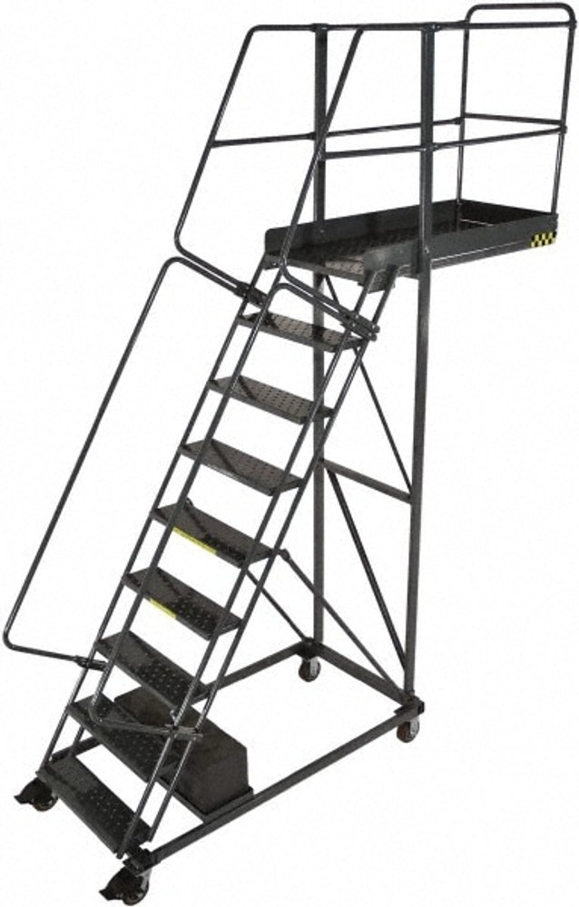 Ballymore CL-8-28-G Steel Rolling Ladder: 8 Step