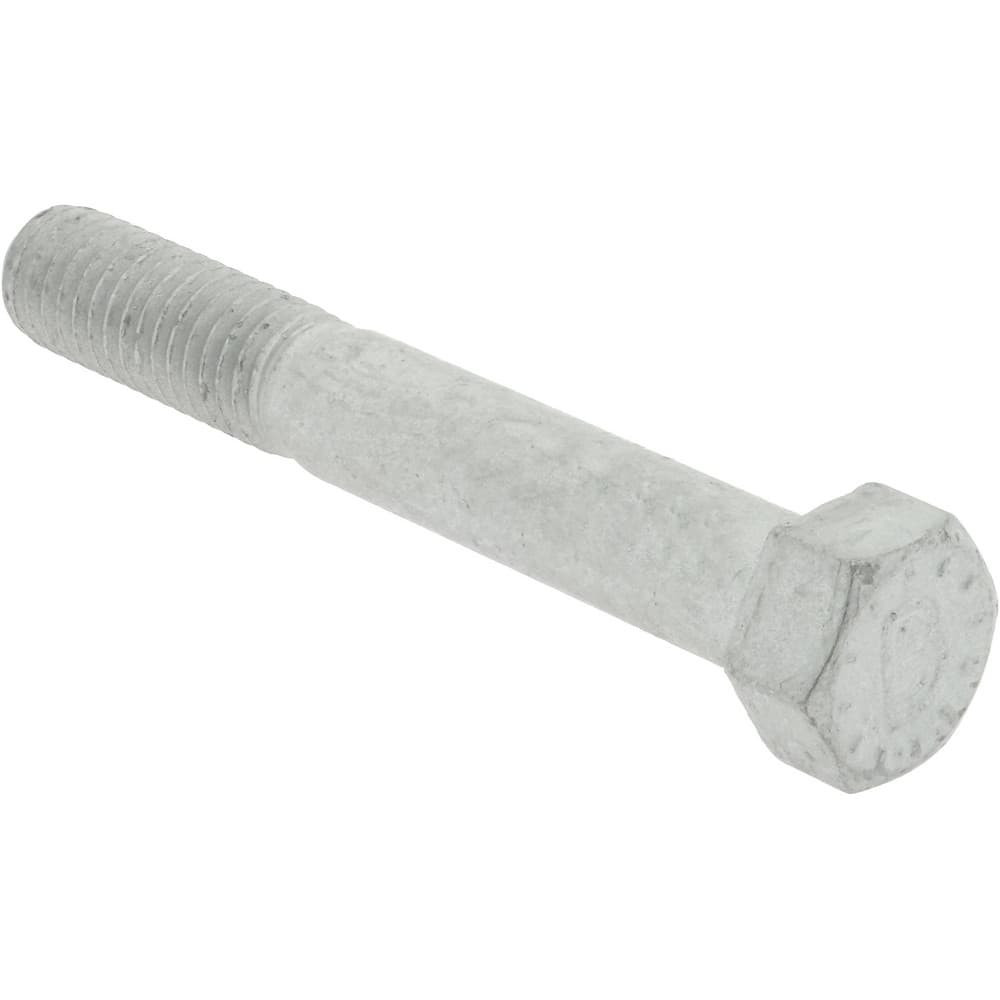 Bowmalloy BOW36109 Hex Head Cap Screw: 1/2-13 x 2-1/4", Grade 9 Steel, Zinc-Plated Clear Chromate