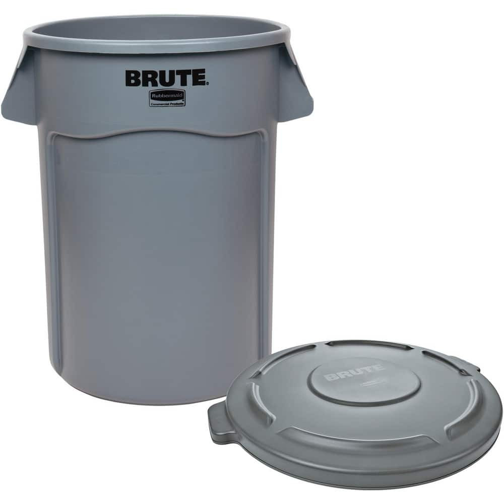 Rubbermaid 8809712/6556724 Trash Can: 44 gal, Round, Gray