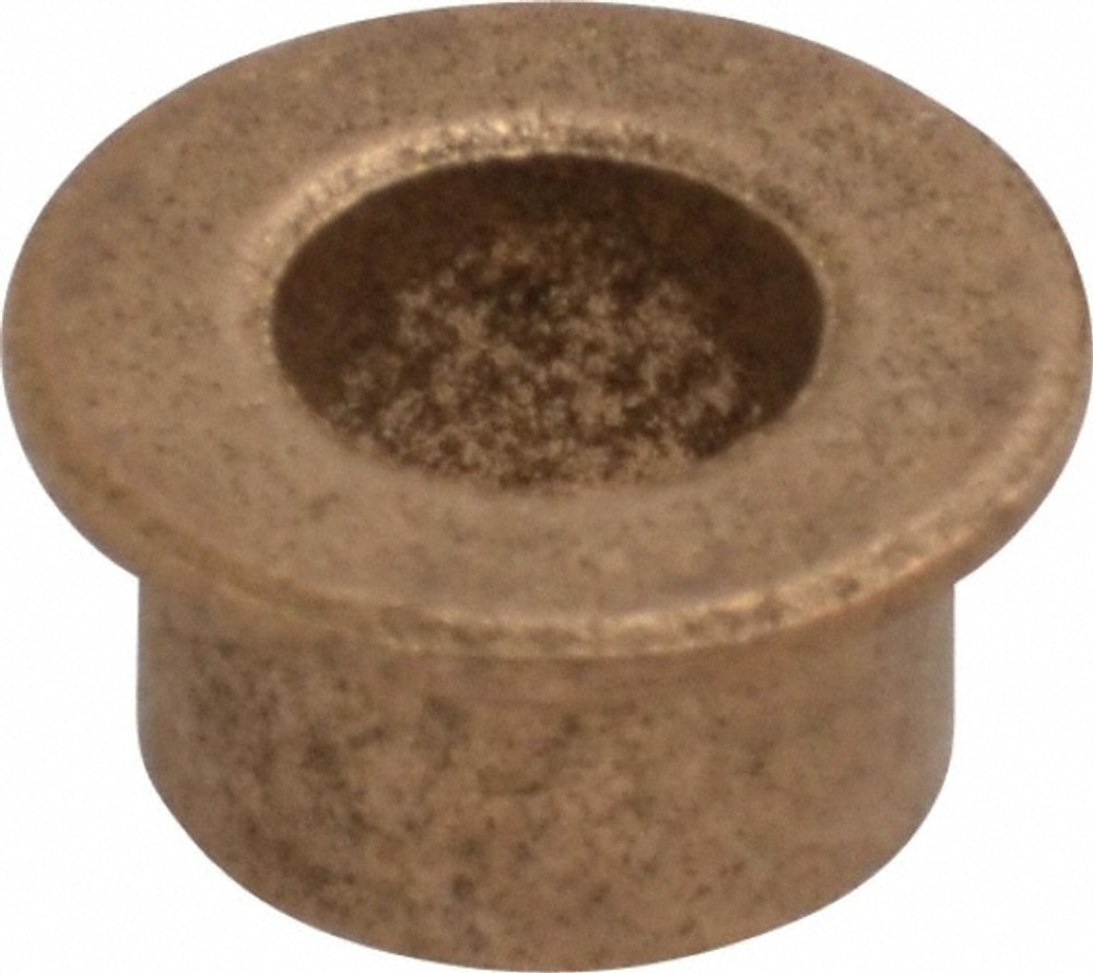 Boston Gear 35526 Flanged Sleeve Bearing: 1/4" ID, 3/8" OD, 1/4" OAL, Oil Impregnated Bronze