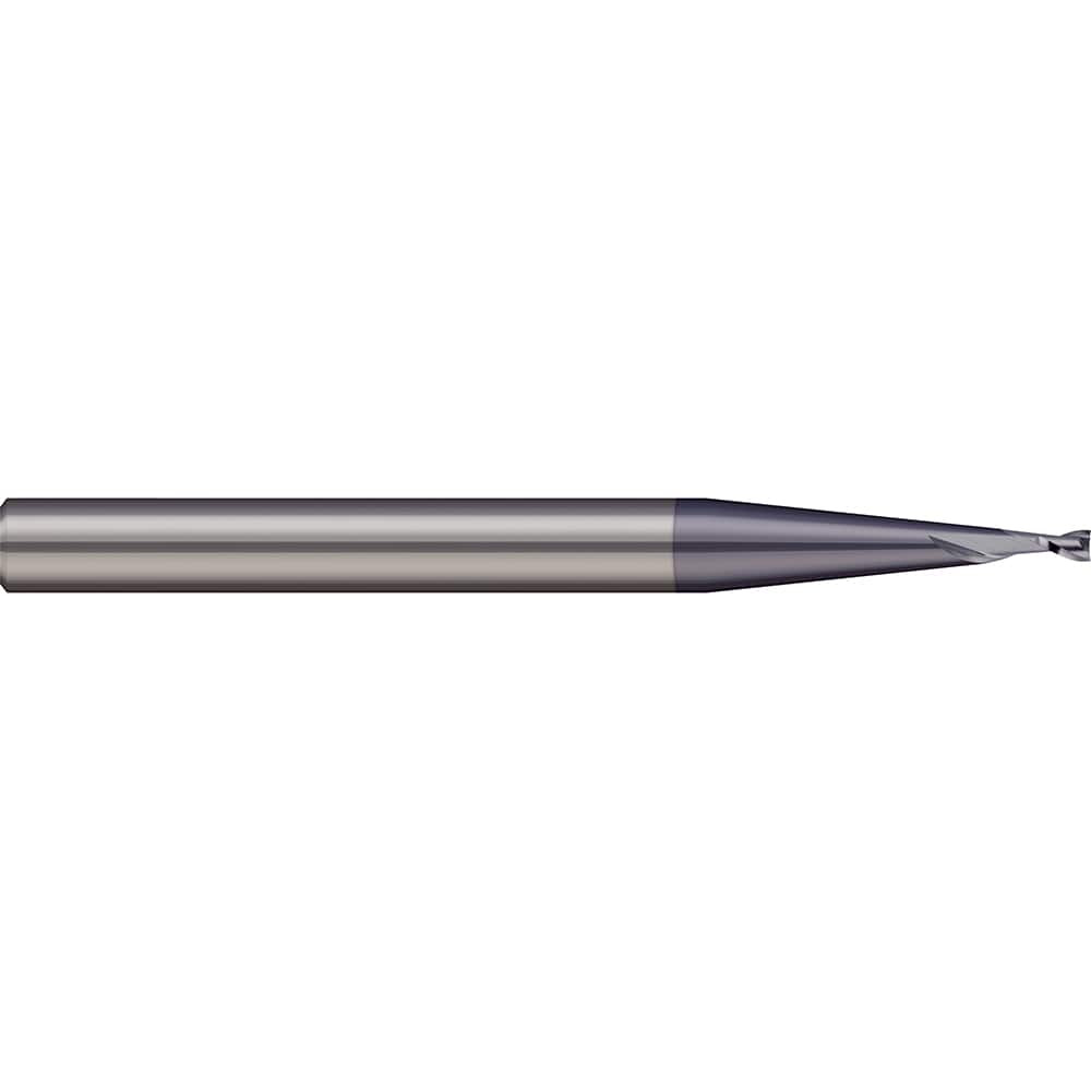 Micro 100 RMEM-003-2X Square End Mill: 0.3 mm Dia, 2 Flutes, 0.9 mm LOC, Solid Carbide, 30 ° Helix