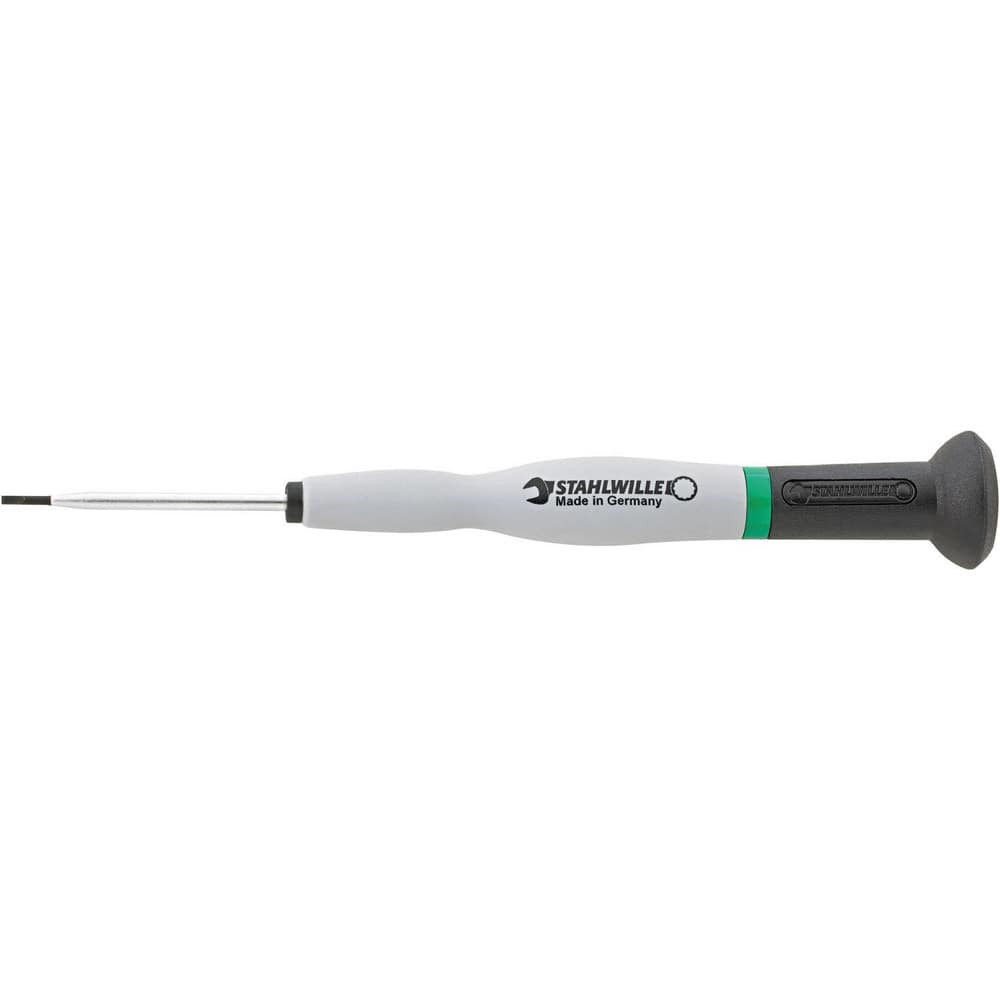 Stahlwille 47513004 Precision & Specialty Screwdrivers; Tool Type: Precision Slotted Screwdriver ; Blade Length: 2 ; Overall Length: 5.50 ; Shaft Length: 40mm ; Handle Length: 140mm ; Handle Color: Black; Green