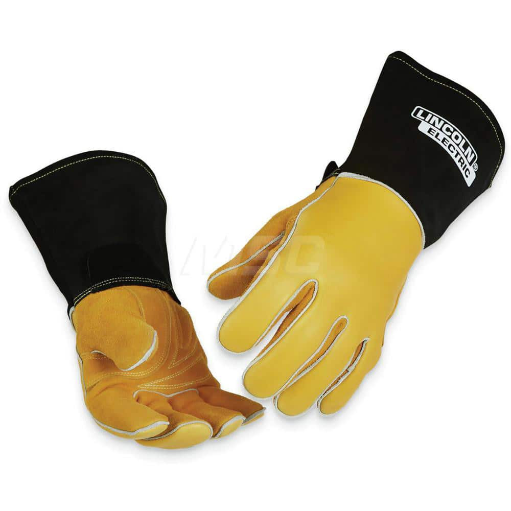 Lincoln Electric K4788-M Welding Gloves: Size Medium, Uncoated, Stick Welding & MIG Welding Application