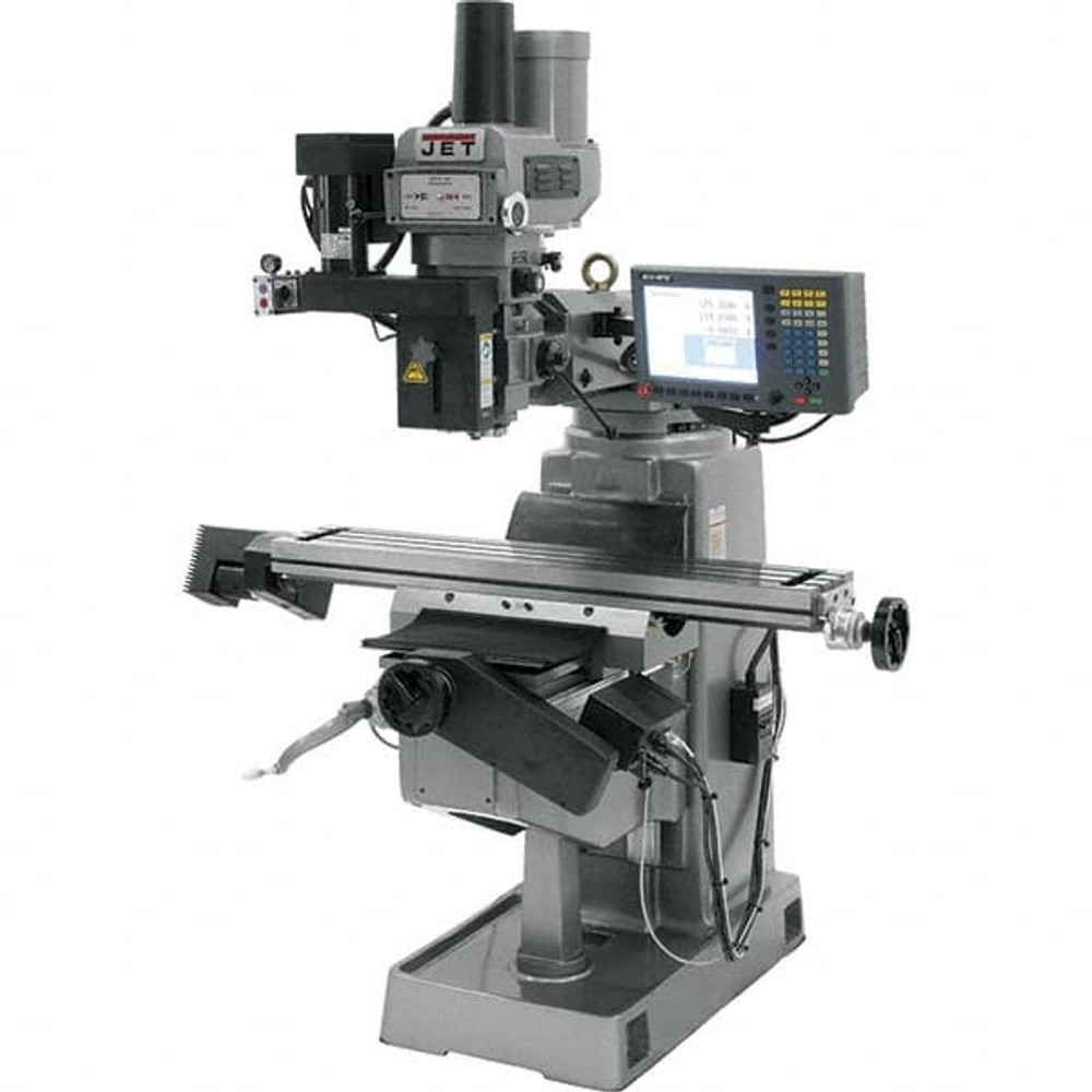 Jet 690575 Knee Milling Machine: 3 hp, Electronic Variable Speed Control, 3 Phase