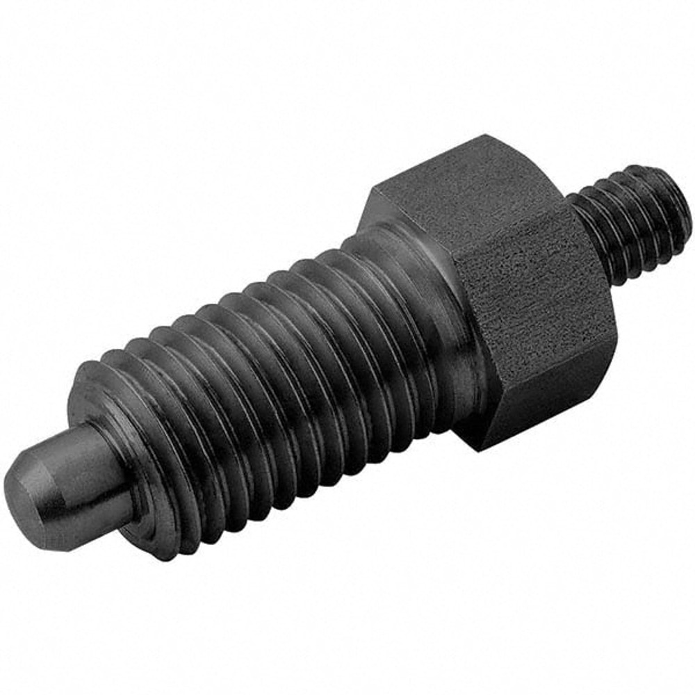 KIPP K0341.1105 M10x1, 15mm Thread Length, 5mm Plunger Diam, Hardened Locking Pin Knob Handle Indexing Plunger