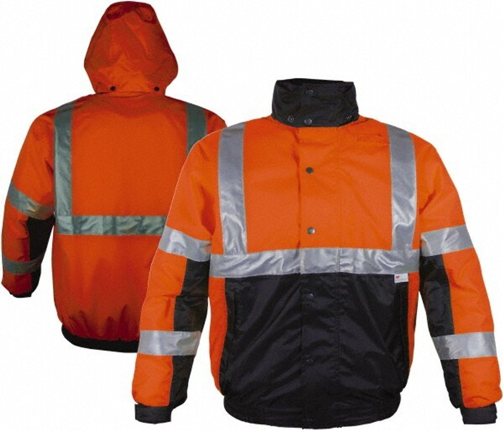 Reflective Apparel Factory 412STOBMD Size Medium, ANSI 107-2010 Class 3, Black & High-Visibility Orange, Polyester