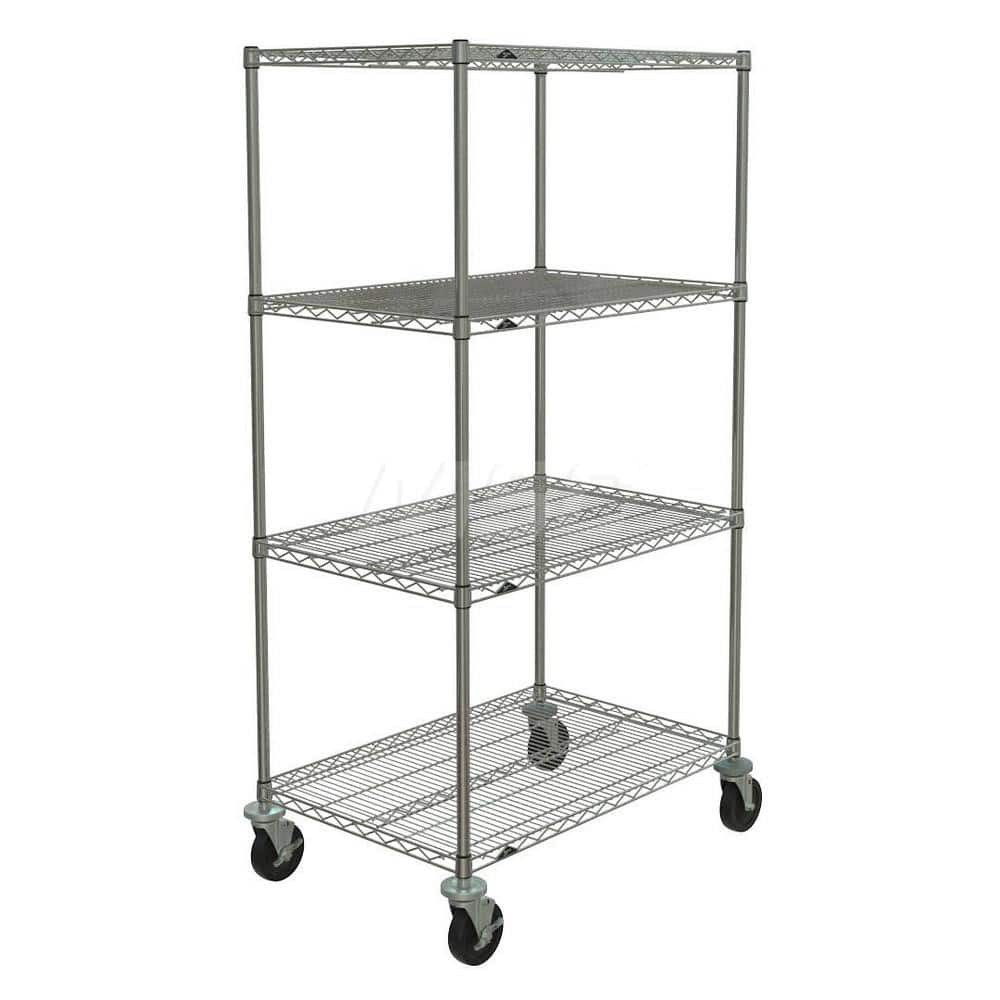 Metro N536BC Mobile Unit Wire Shelving: 4 Shelves