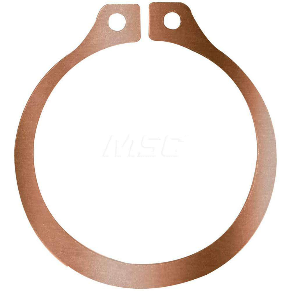 Rotor Clip SH-18BC B100 External Retaining Ring: 0.175" Groove Dia, 3/16" Shaft Dia, Beryllium Copper & Stainless Steel, Zinc-Plated