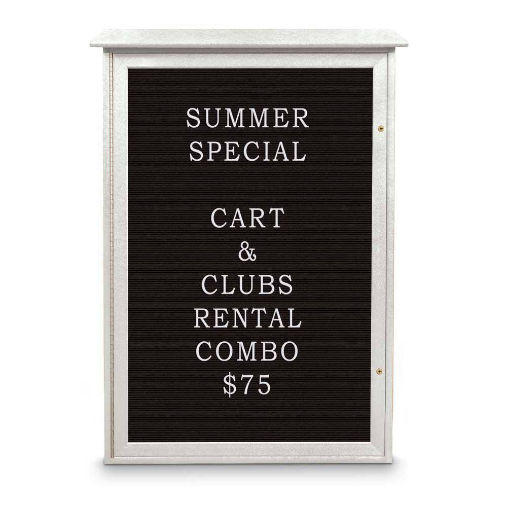 United Visual Products UVSD4832LB-WHIT Enclosed Letter Board: 48" Wide, 32" High, Laminate, Black