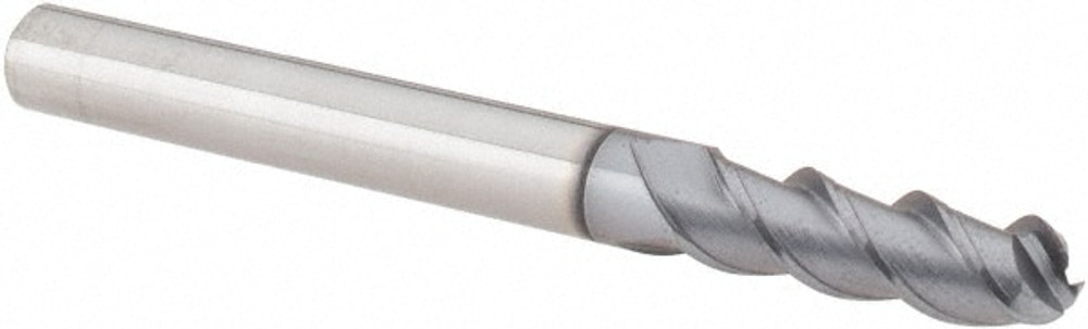 Regal Cutting Tools 090221RM Ball End Mill: 0.1875" Dia, 0.625" LOC, 3 Flute, Solid Carbide