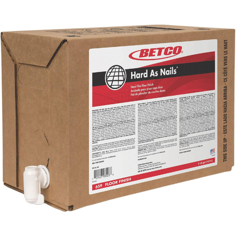 Betco BET659B500 Floor Cleaners, Strippers & Sealers; Product Type: Floor Finish/Sealant ; Container Type: Bag-in-Box ; Container Size (Gal.): 5.00 ; Material Application: Sealed Marble; Vinyl Composition Tile; Linoleum; Sealed Terrazzo; Vinyl ; Comp