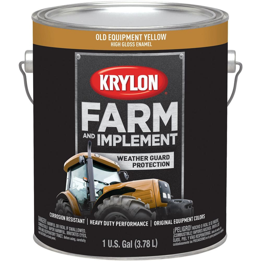 Krylon K01985008 Paints; Product Type: Brush-On ; Color Family: Yellow ; Color: Old Equipment Yellow ; Finish: High-Gloss ; Applicable Material: Wood; Metal ; Indoor/Outdoor: Outdoor