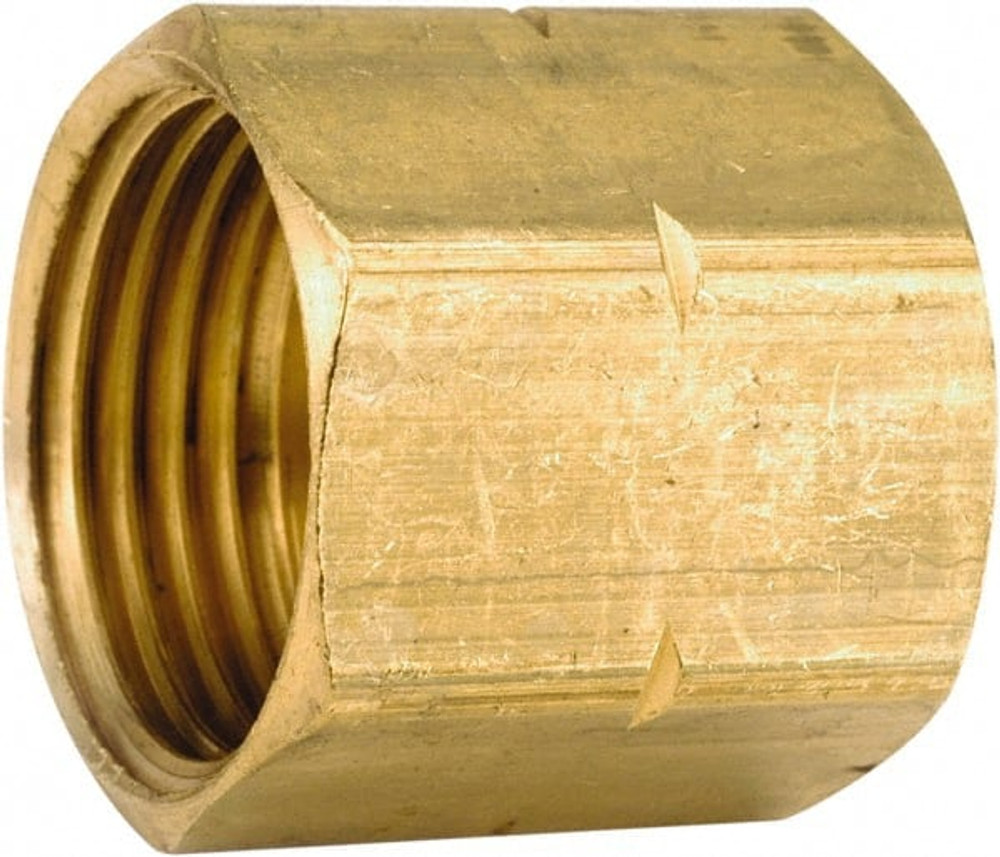 ANDERSON METALS 757402-12 Female Garden Hose Union: Female Hose to Female Hose, 3/4" GHT, Brass