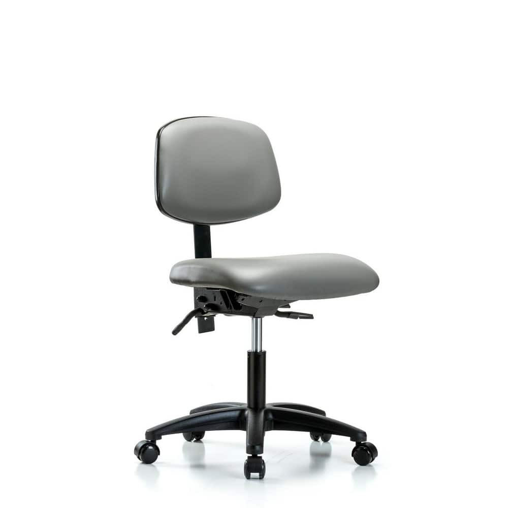 Blue Ridge Ergonomics MSC46093 Task Chair: Vinyl, Sterling