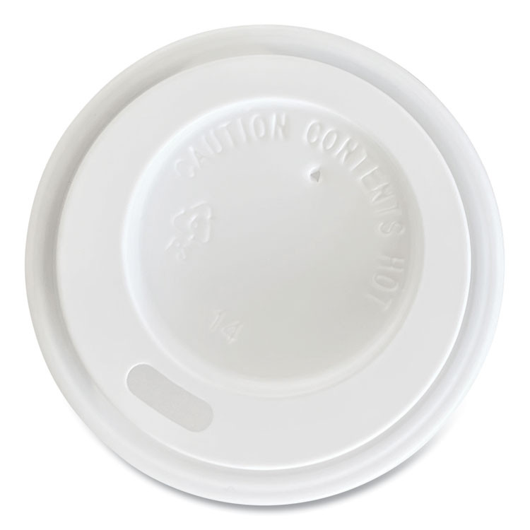 BOARDWALK HOTWH4 Hot Cup Lids, Fits 4 oz Hot Cups, Plastic, White, 1,000/Carton