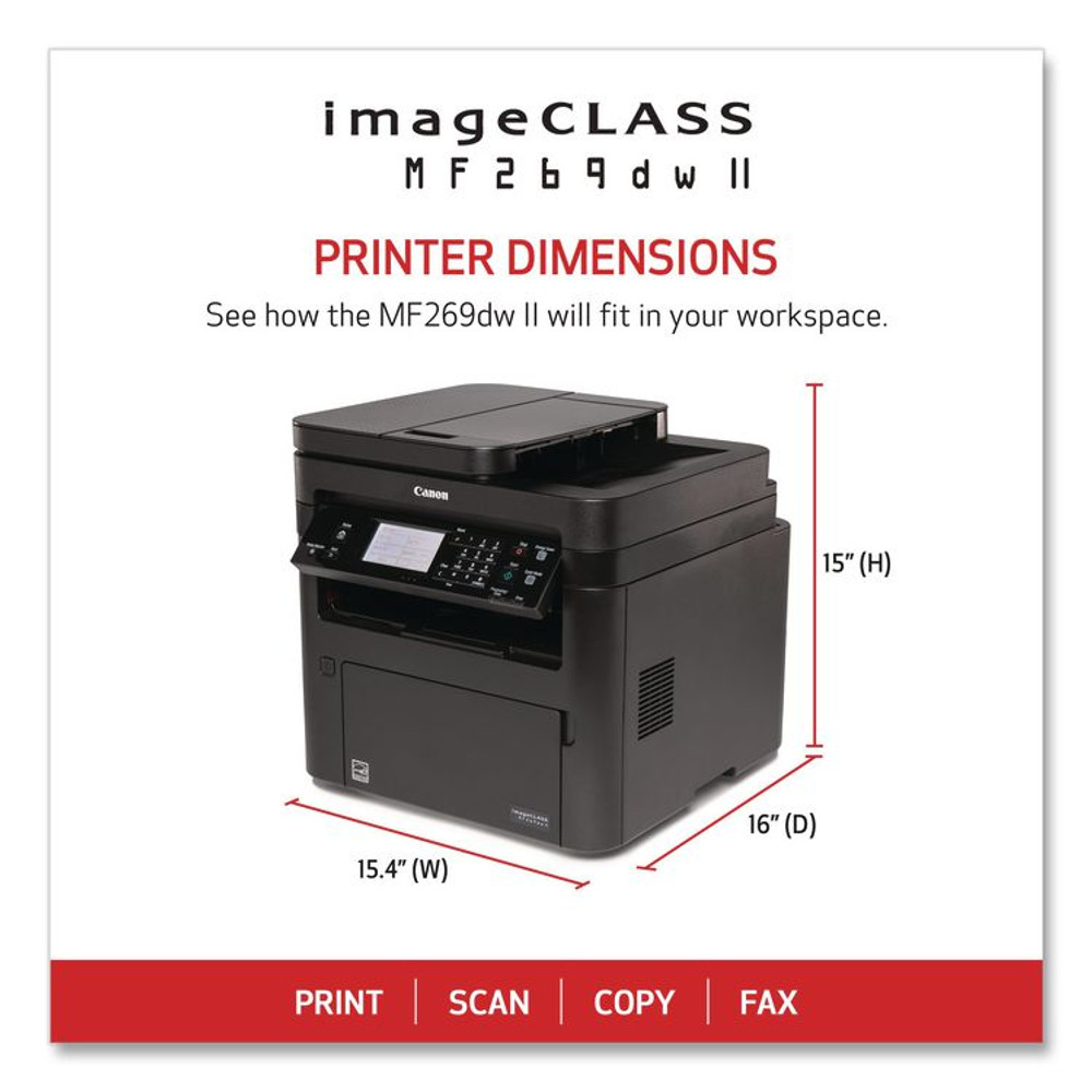 INNOVERA Canon® 5938C005 imageCLASS MF269dw II Wireless Multifunction Laser Printer, Copy/Fax/Print/Scan