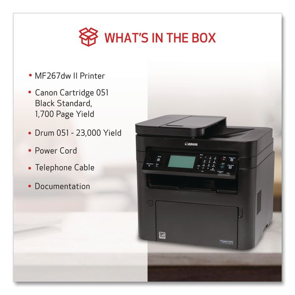 INNOVERA Canon® 5938C010 imageCLASS MF267DW II Wireless Multifunction Laser Printer, Copy/Fax/Print/Scan