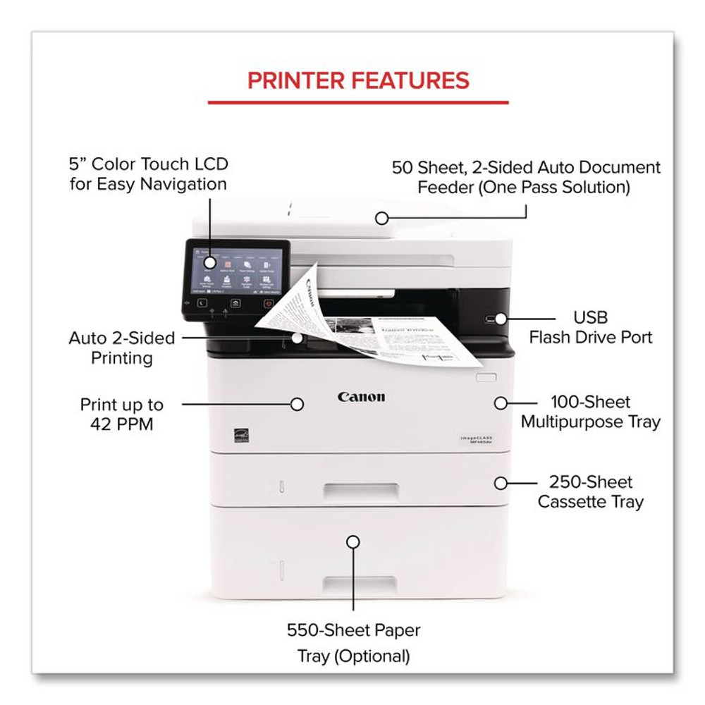 INNOVERA Canon® 5951C005 imageCLASS MF465dw Wireless Multifunction Laser Printer, Copy/Fax/Print/Scan
